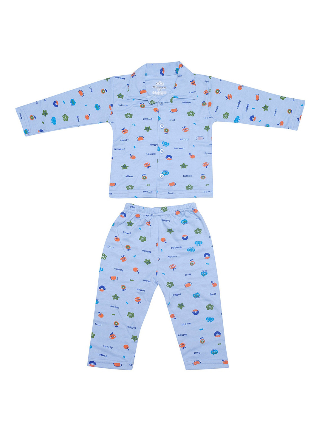 Zoom Minimondo Kids Blue Printed Night suit