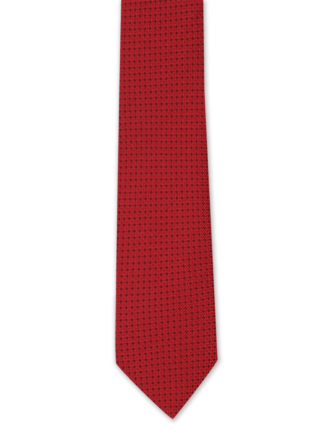 Van Heusen Red & Black Woven Design Broad Tie