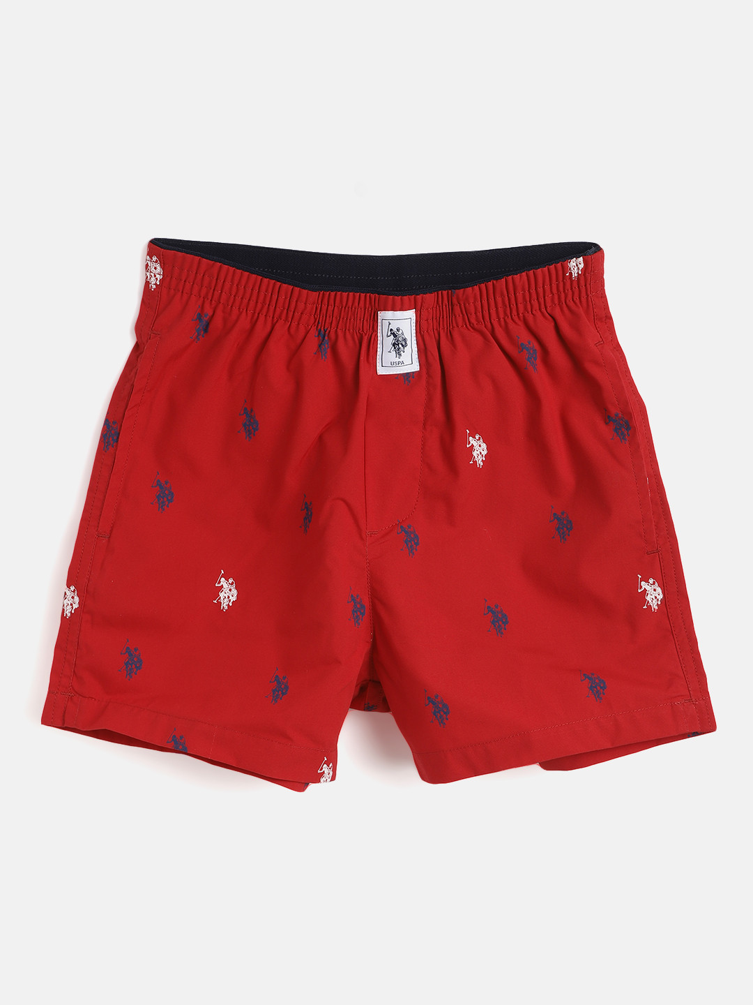 U.S. Polo Assn. Kids Boys Maroon & Black Brand Logo Print Boxers 8905201687017