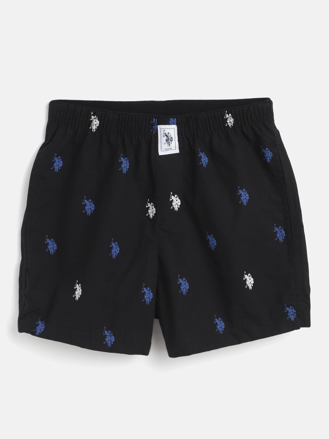 U.S. Polo Assn. Kids Boys Navy Blue & White Brand Logo Print Boxers 8905201687116
