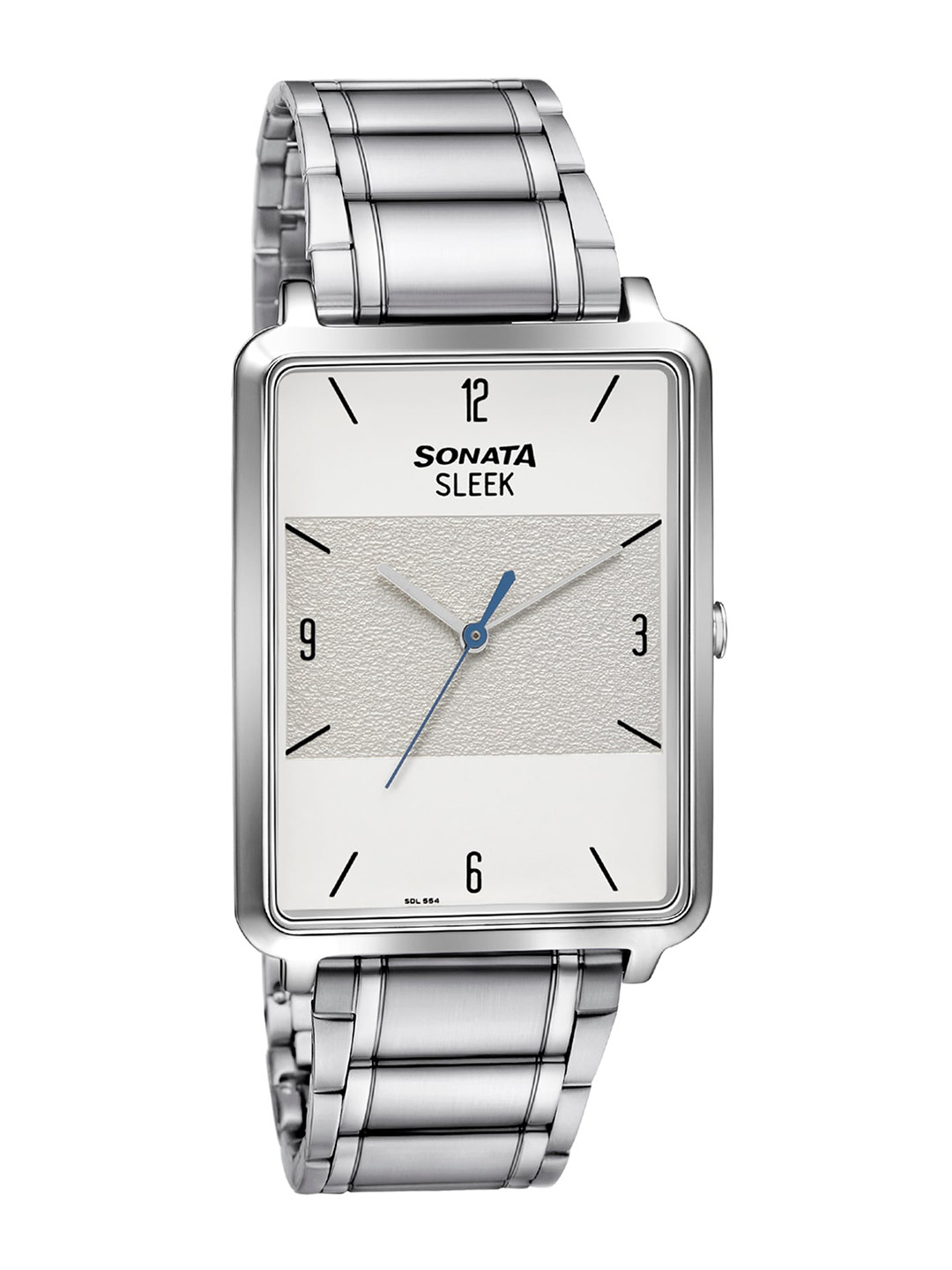 Sonata Men Silver-Toned & White Analogue Watch 7144SM01