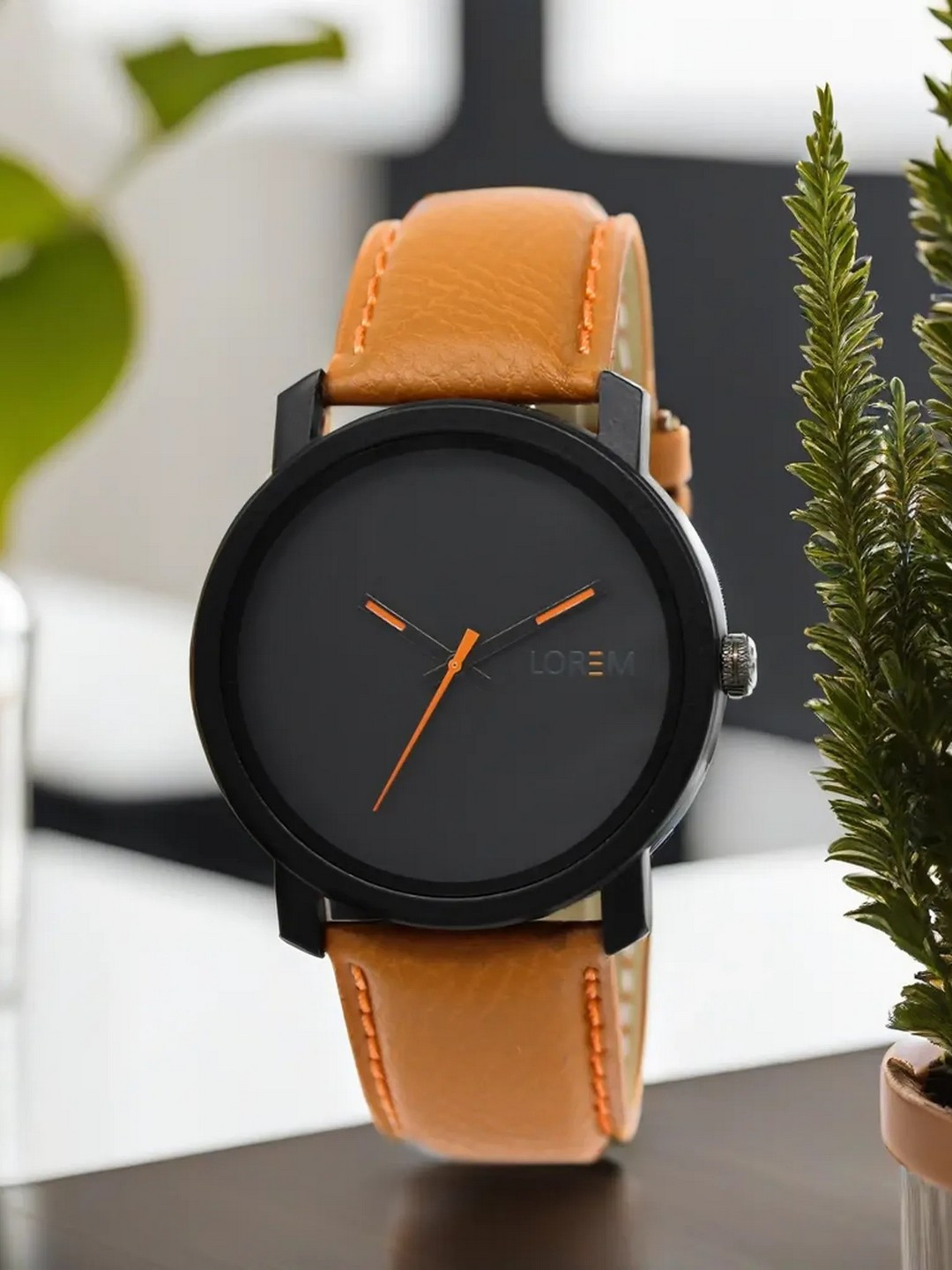 LOREM Men Orange Analogue Watch LR20