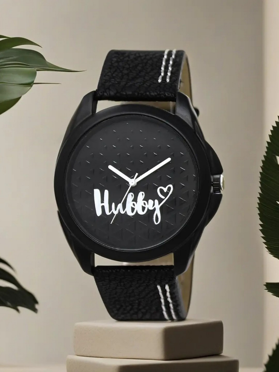LOREM Men Black & White Analogue Watch LR31