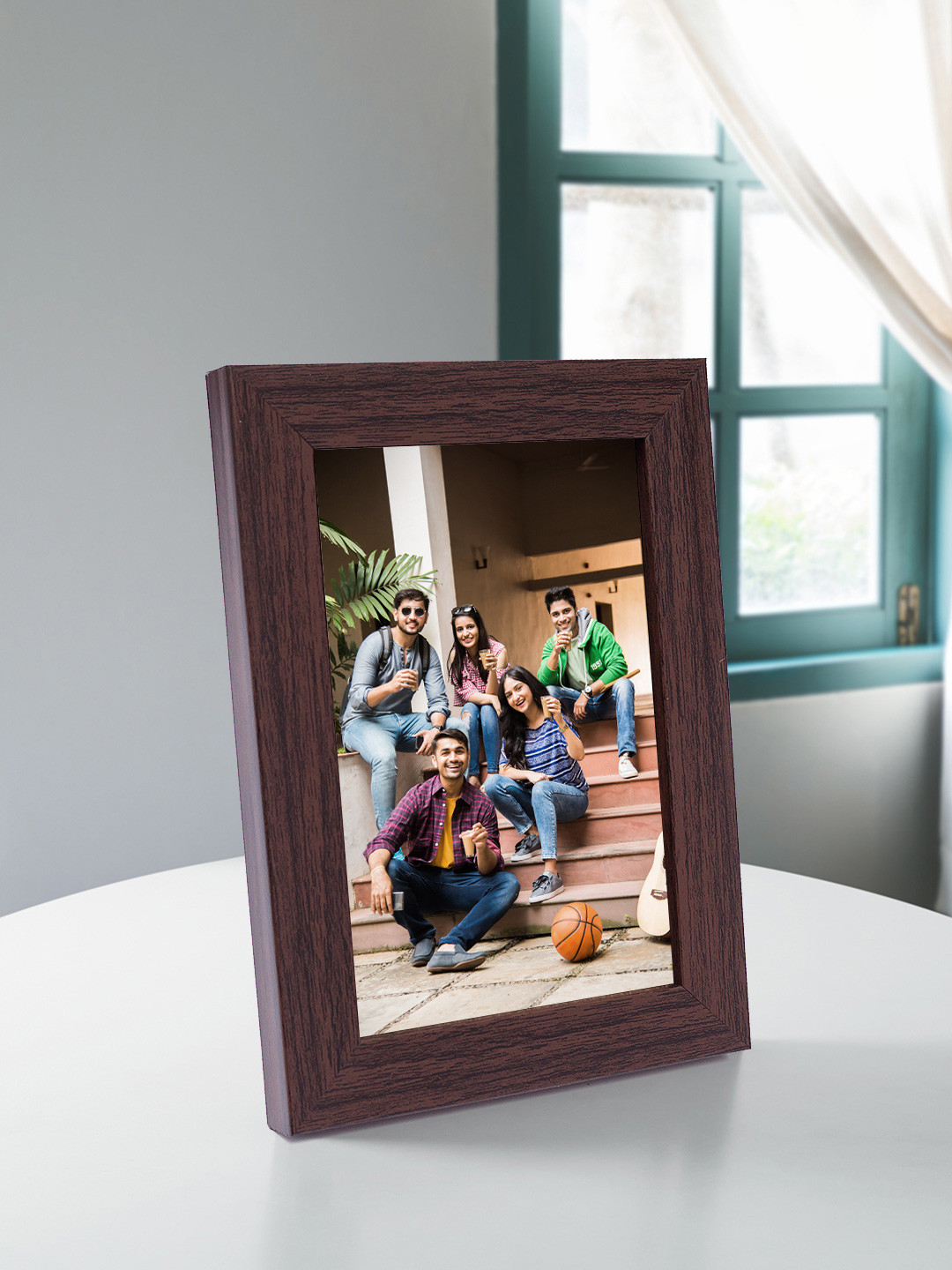 Golden Peacock Brown & Black Solid Table-Top Photo Frame