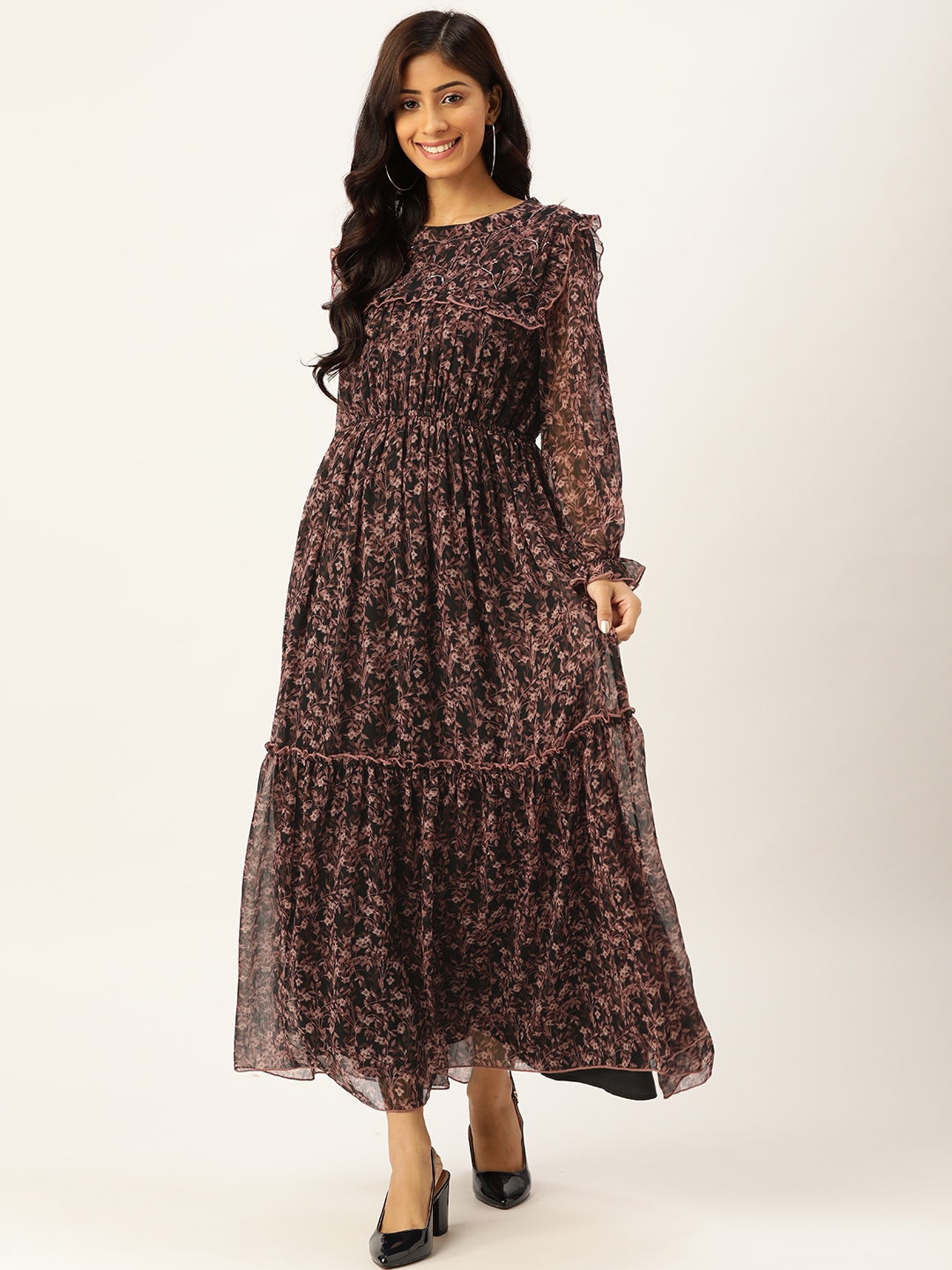 Myntra floral maxi dress sales