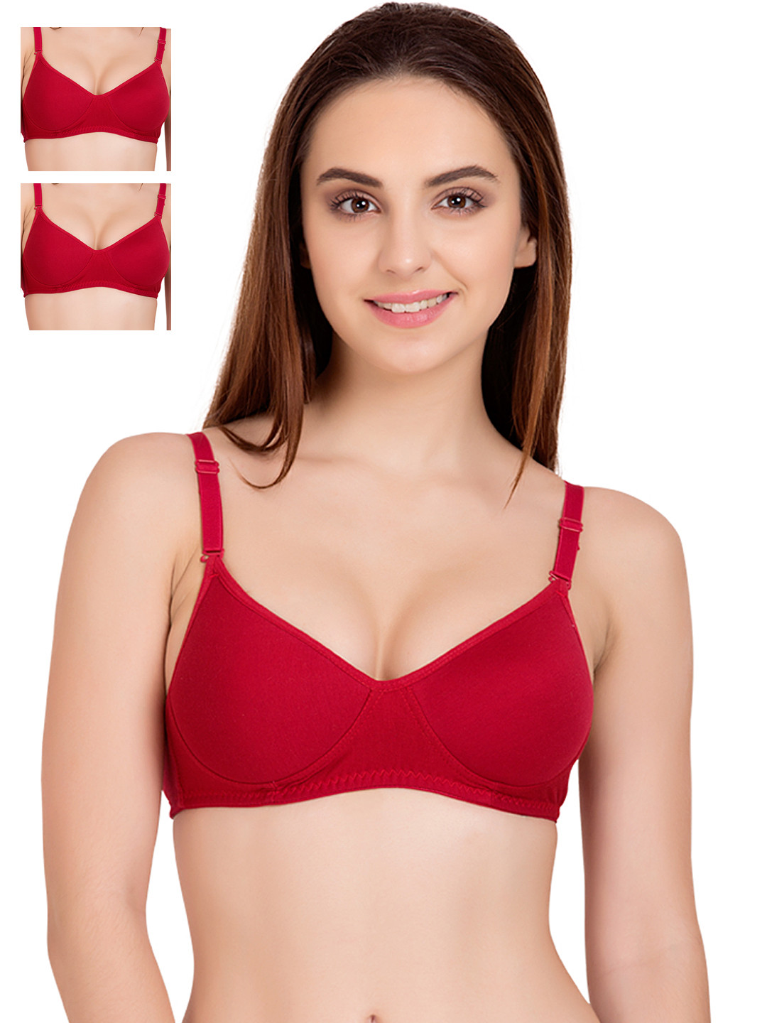 Tweens Pack of 3 Red T-shirt Bras TW1301RD