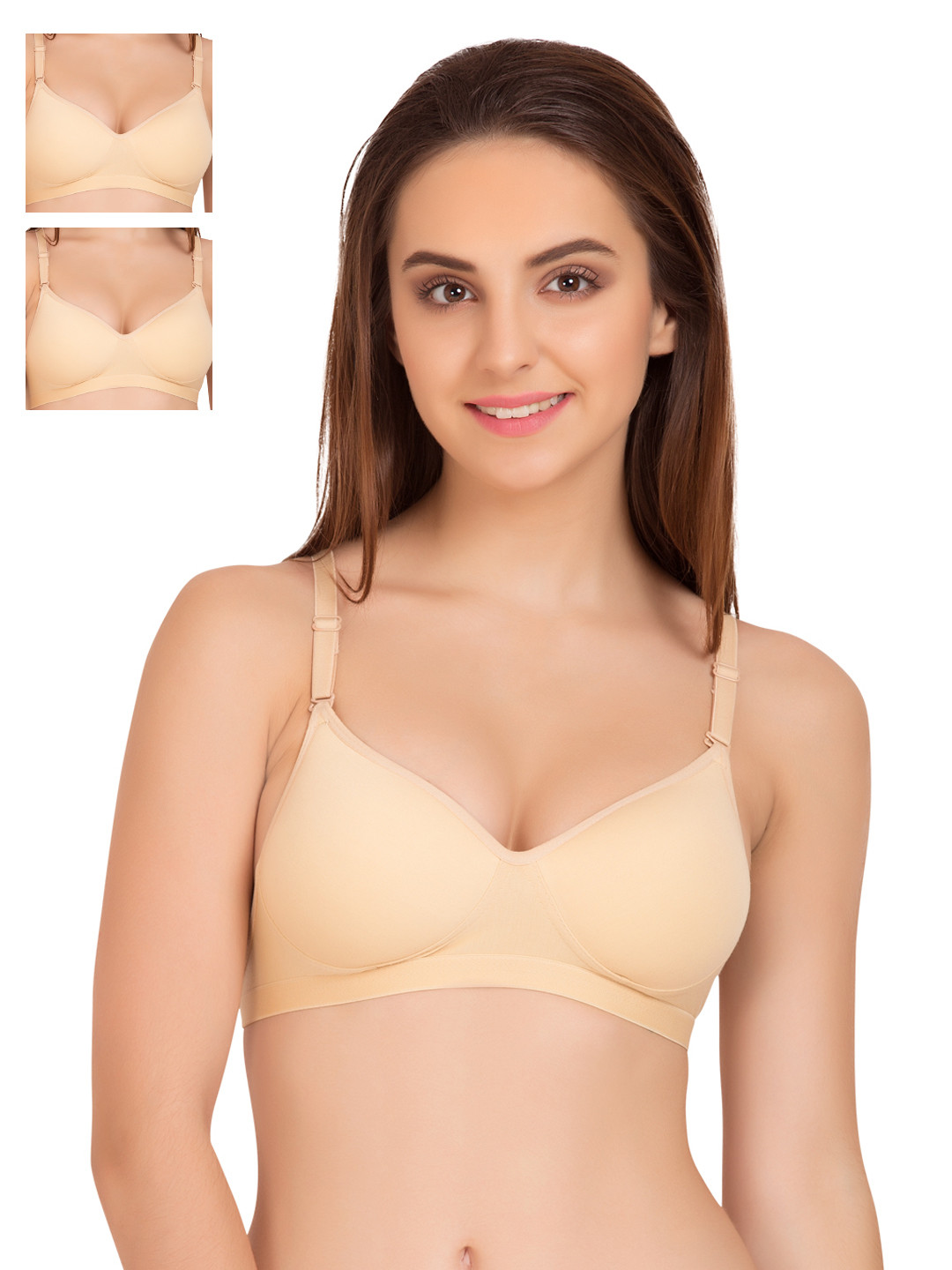 Tweens Pack of 3 Nude-Coloured T-shirt Bras 1313
