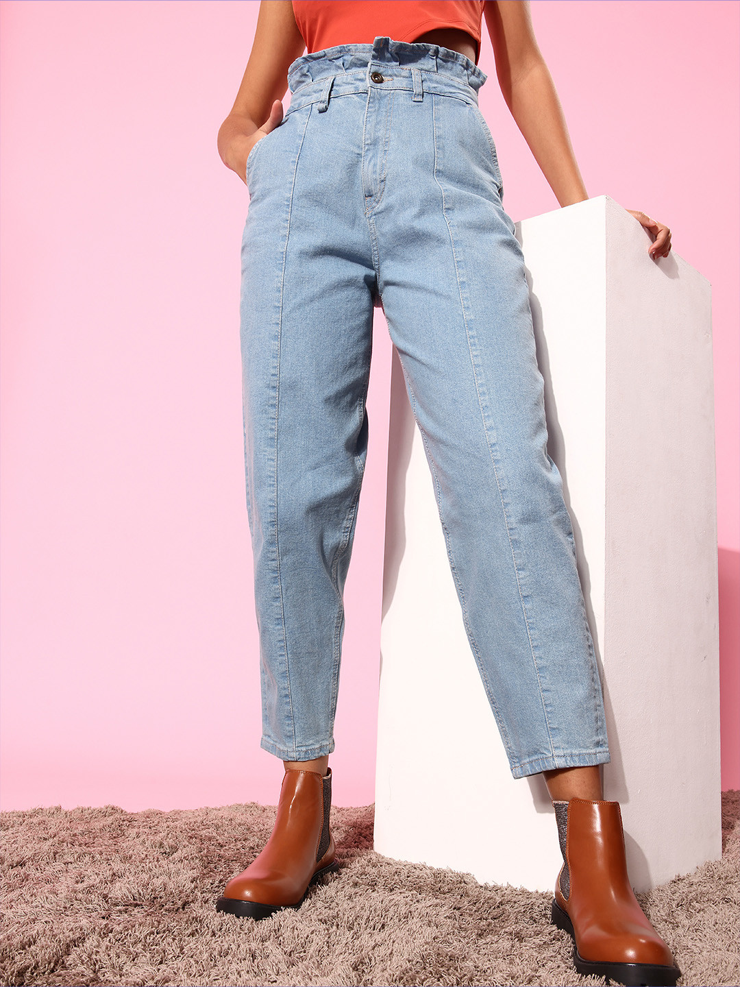 Roadster Women Blue Slouchy Fit Stretchable Jeans