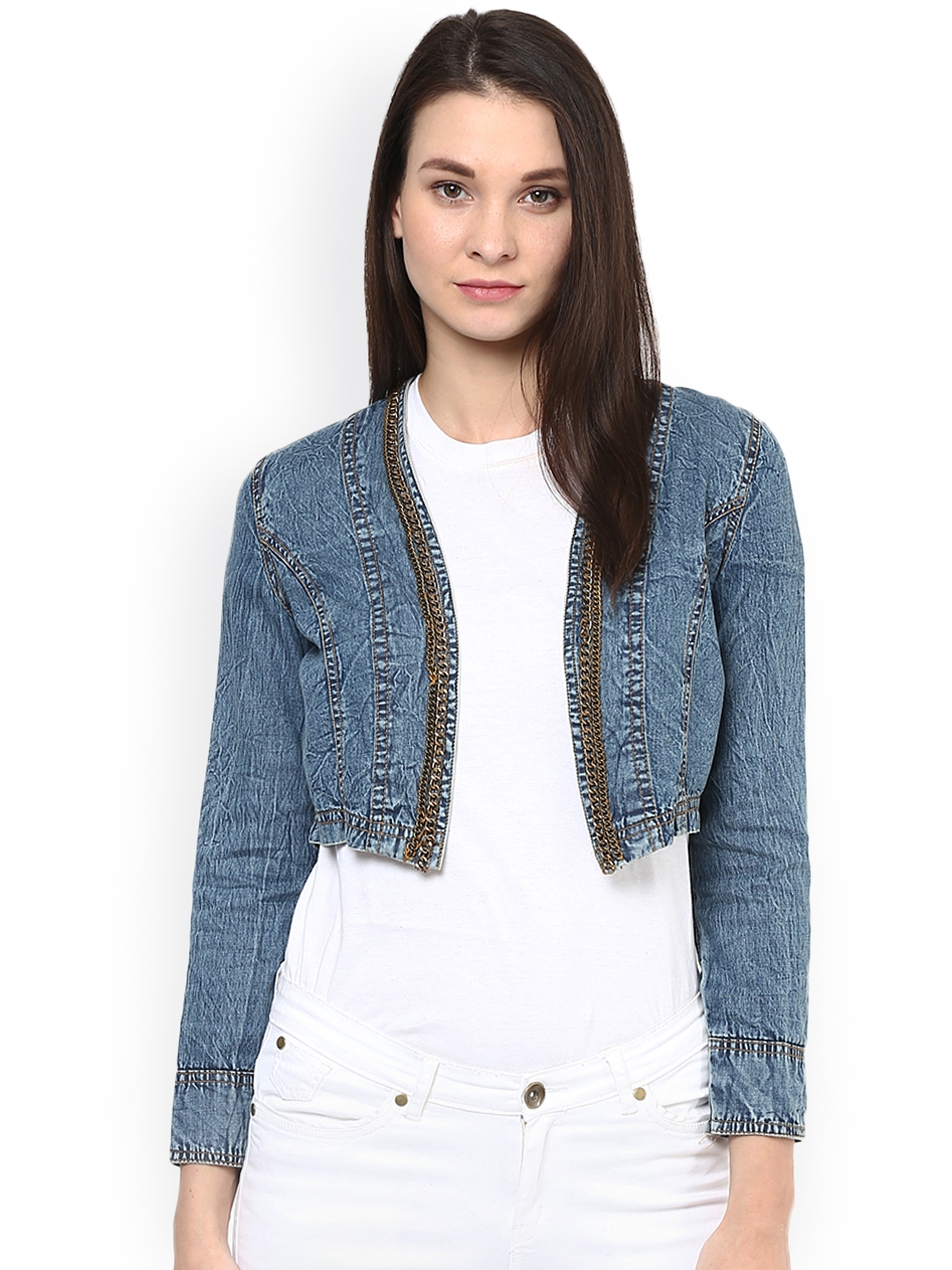 Denim shrug jacket best sale