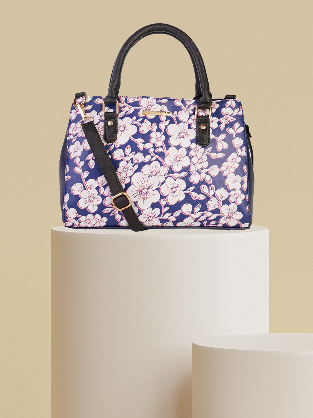 Lapis O Lupo Blue Printed Handheld Bag