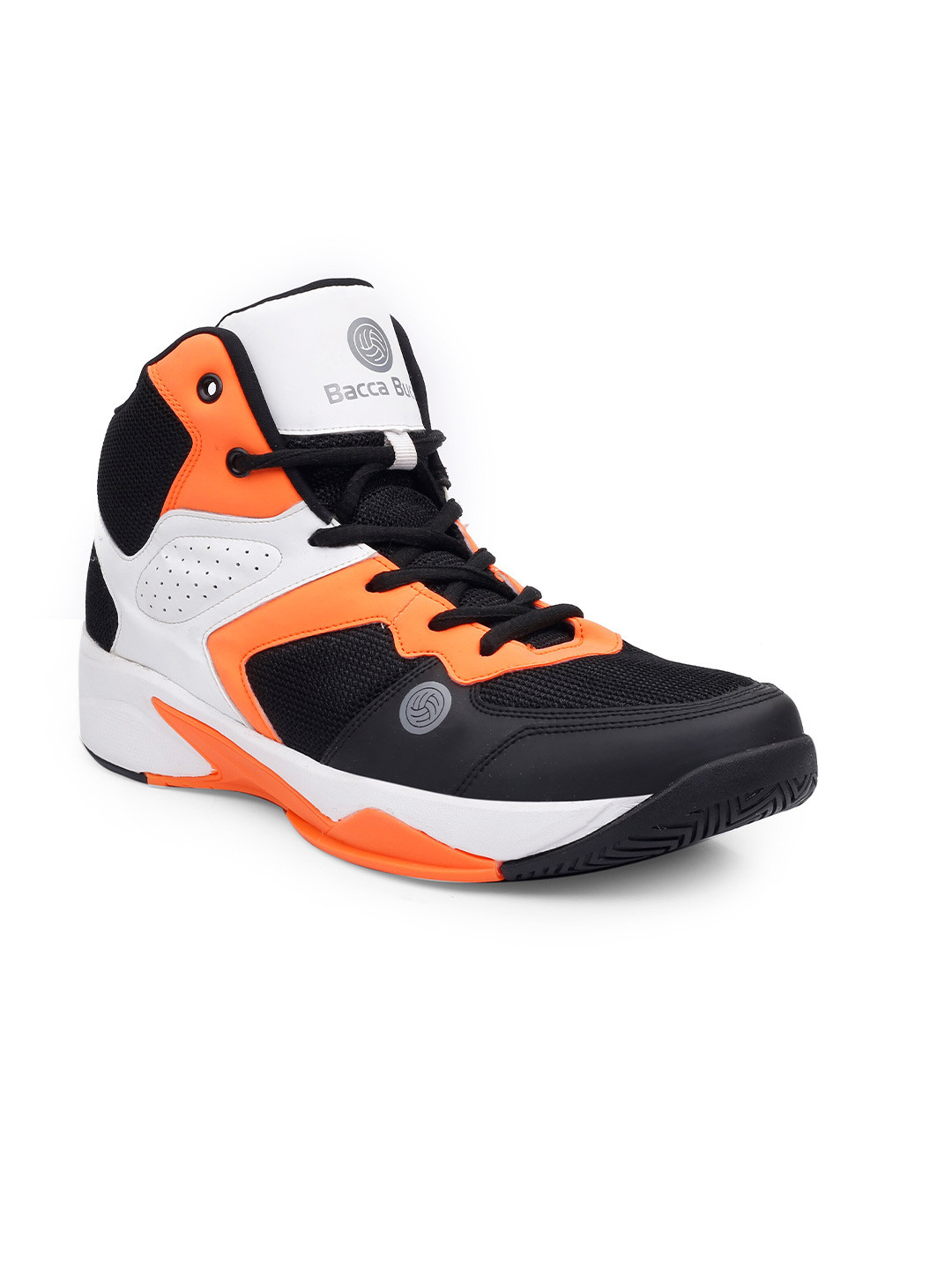 bacca bucci Men Black Mesh Mid-Top Training or Gym Shoes