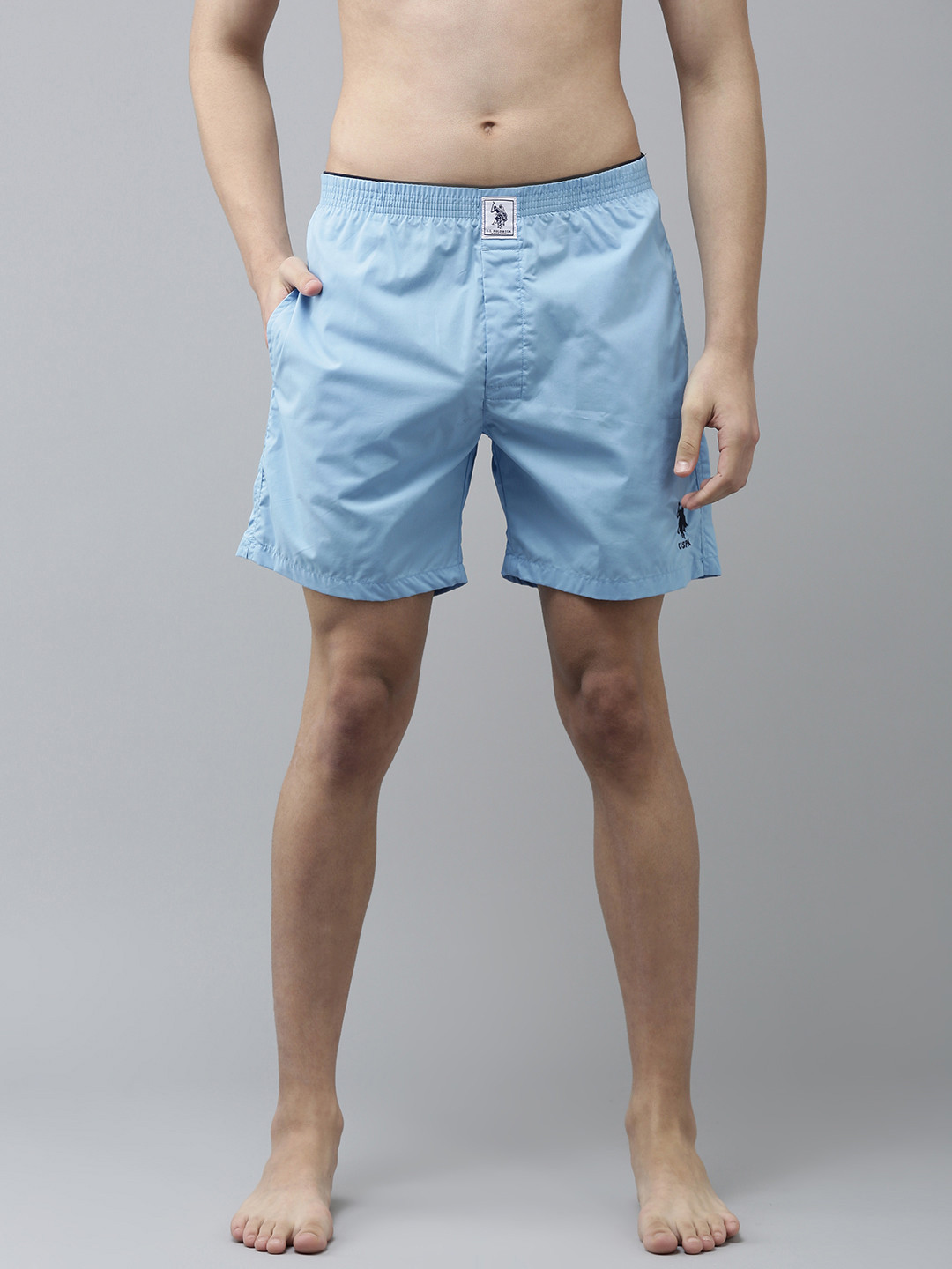 U.S. Polo Assn. Men Maroon Solid Boxers 8905202127574