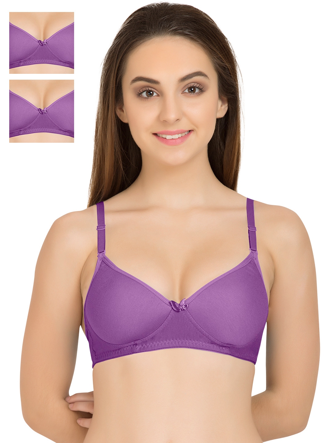 Buy Tweens Pack Of 3 Purple T Shirt Bras TW1821 - Bra for Women 1411565