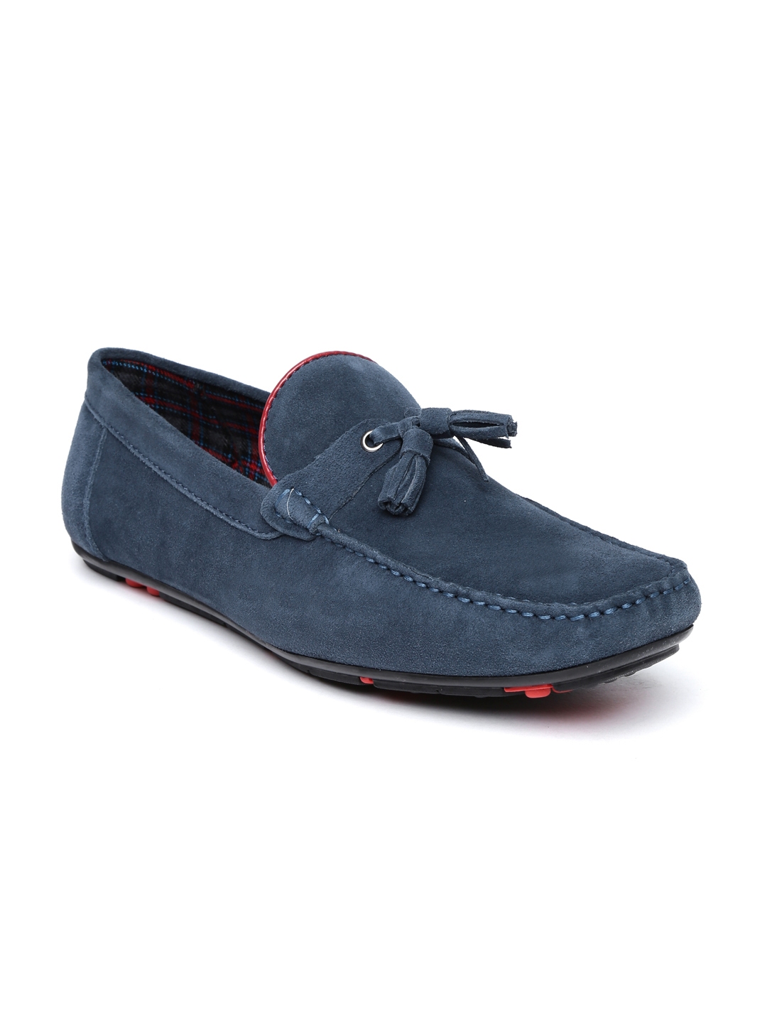 Buy Bata Men Navy Suede Tassel Loafers 