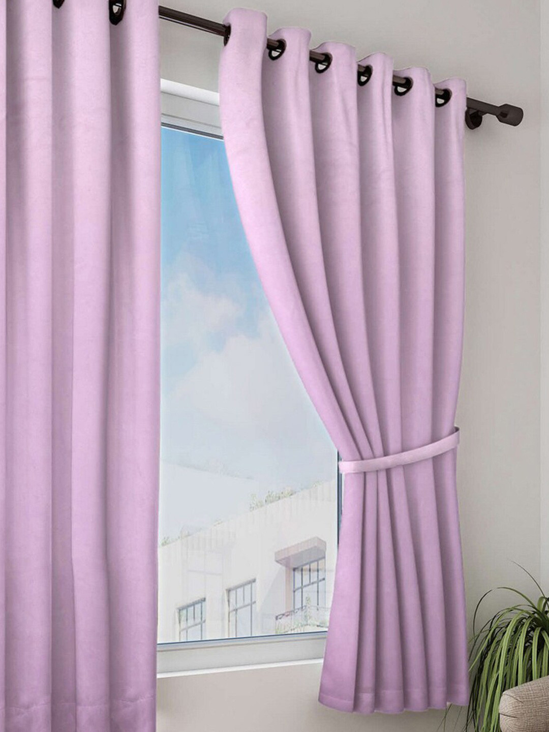 BIANCA Purple Single Black Out Curtain