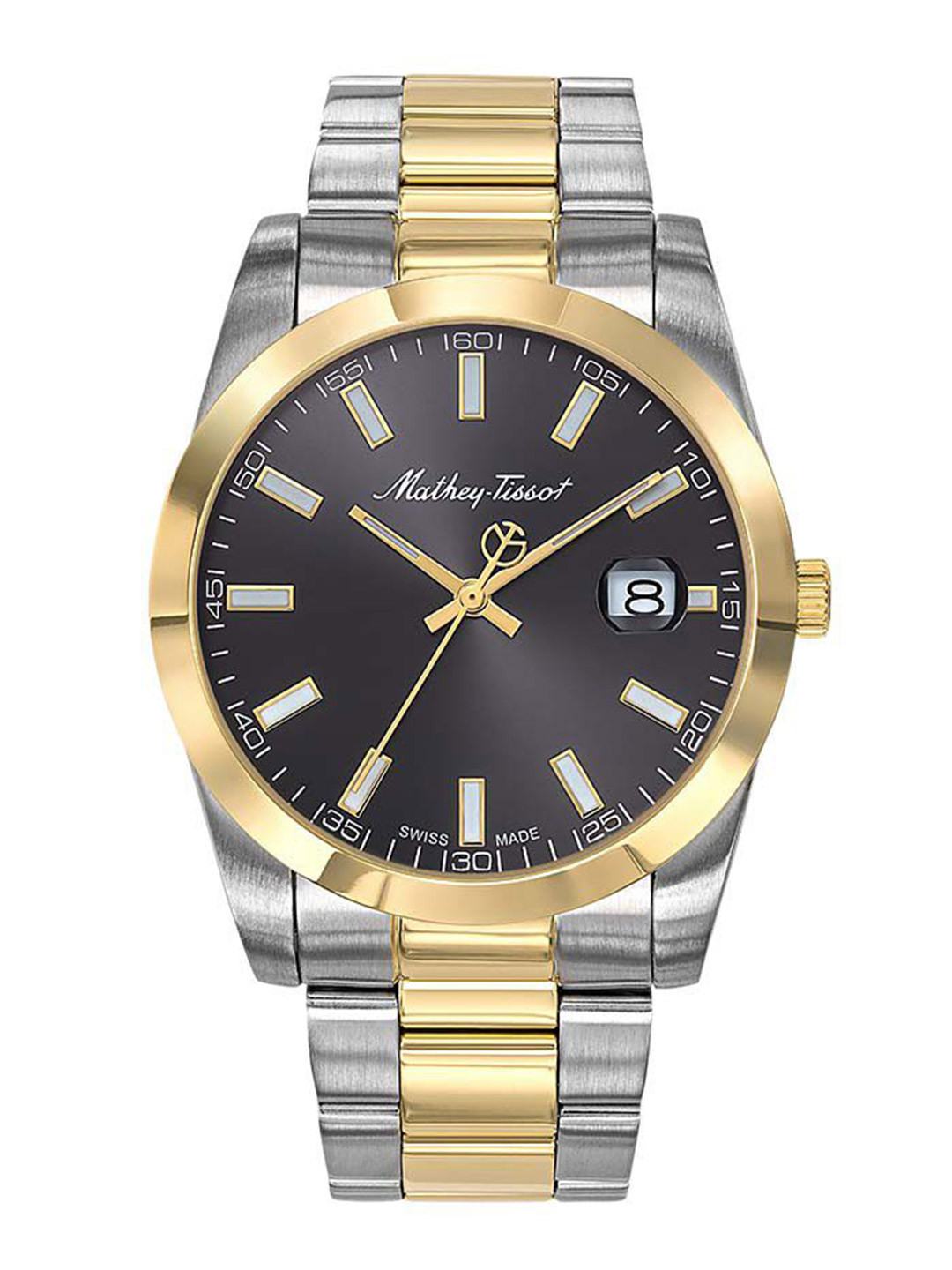 Mathey Tissot Men Swiss Made Black Dial Watch H450BN