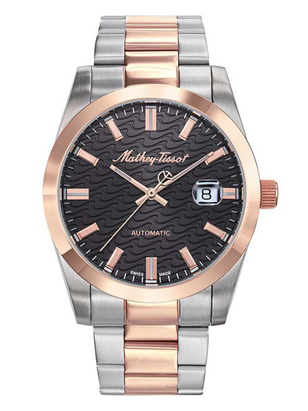 Mathey-Tissot Men Swiss Made Automatic Black Dial Analog Watch - H1450ATRN