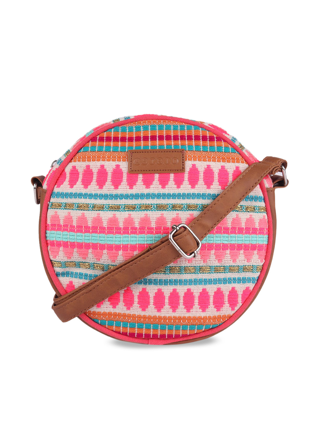 ASTRID Women Multicoloured Woven Design Sling Bag