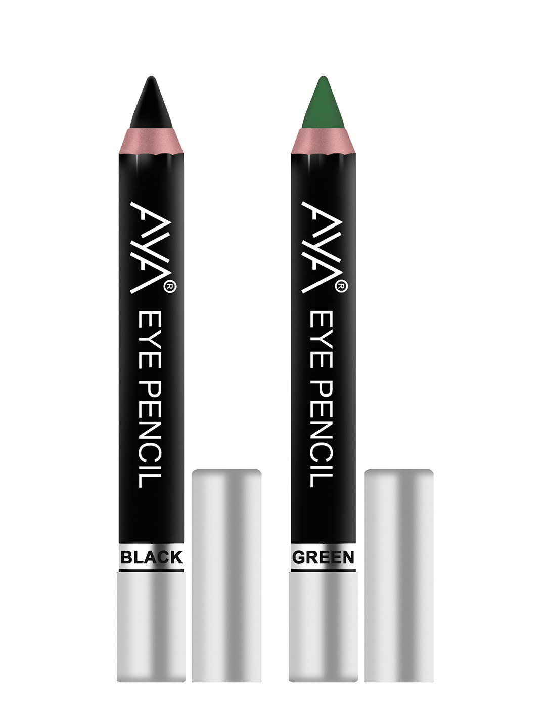 AYA Set of 2 Eye Liner Kajal (Black and Green) - 2.8g each