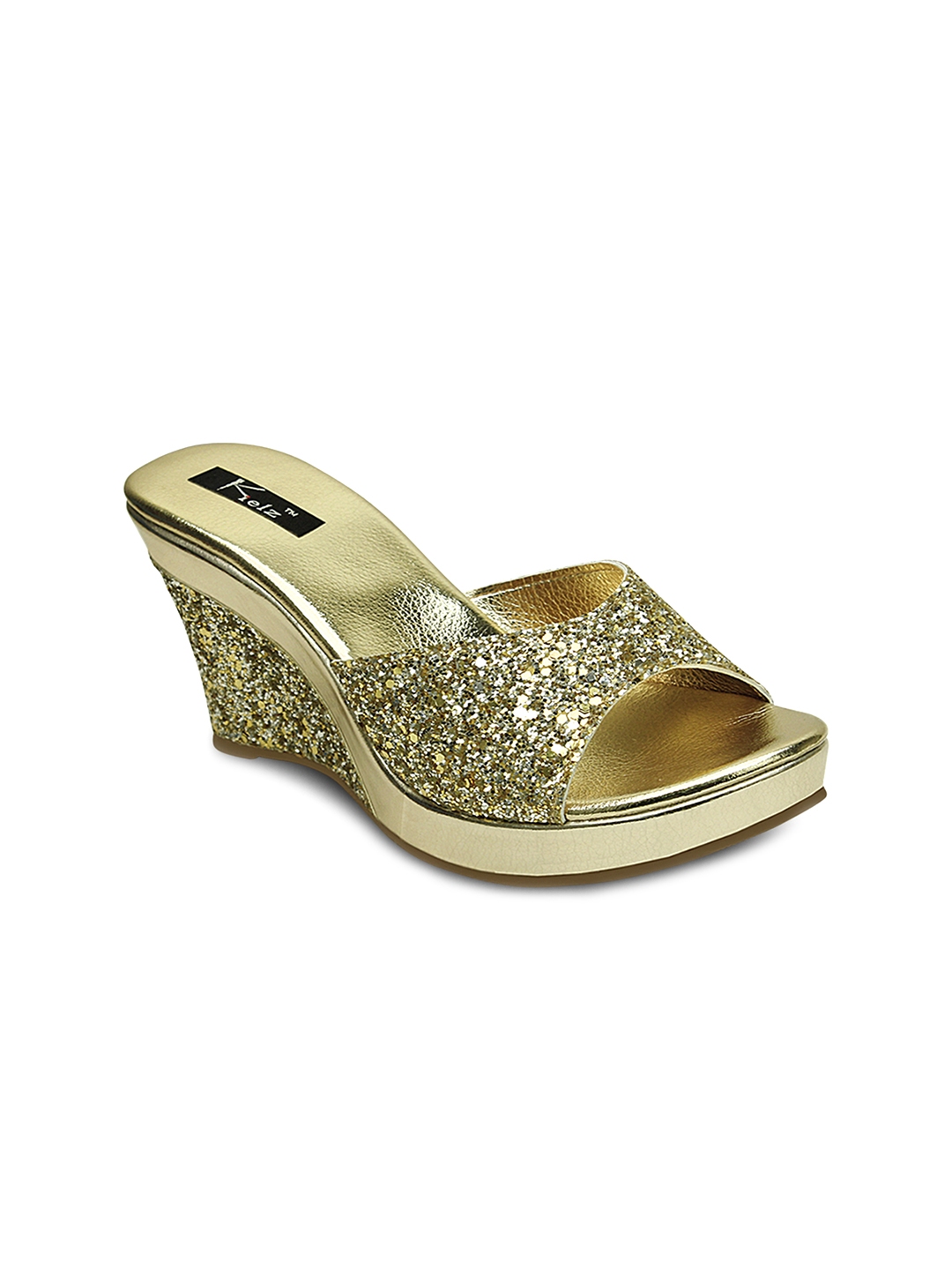 Kielz Women Gold Toned Wedges