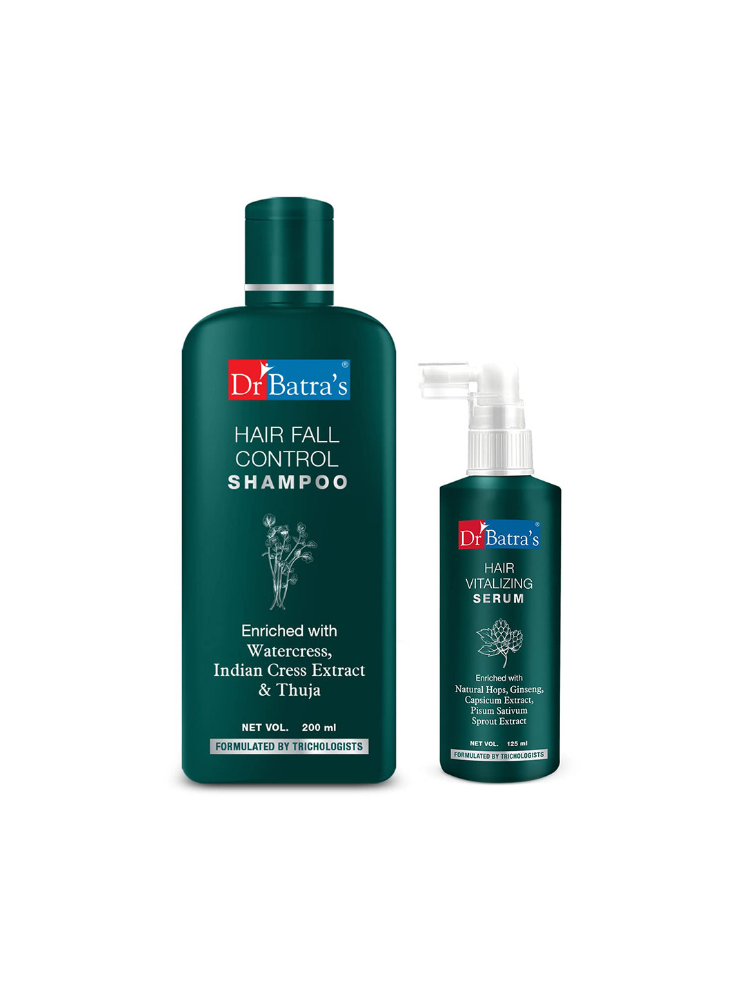 Dr. Batras Hair Vitalizing Serum 125ml & Hair Fall Control Shampoo 200ml