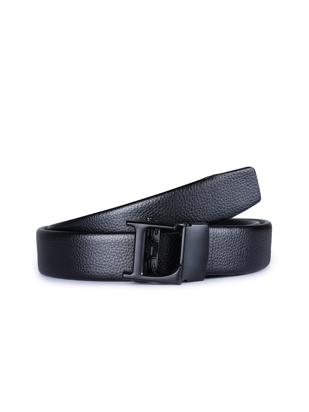 Kastner Men Black Solid L Buckle Belt