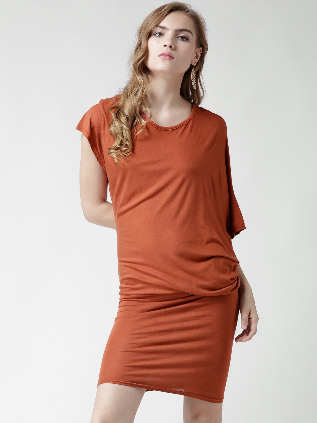 Boohoo rust dress discount