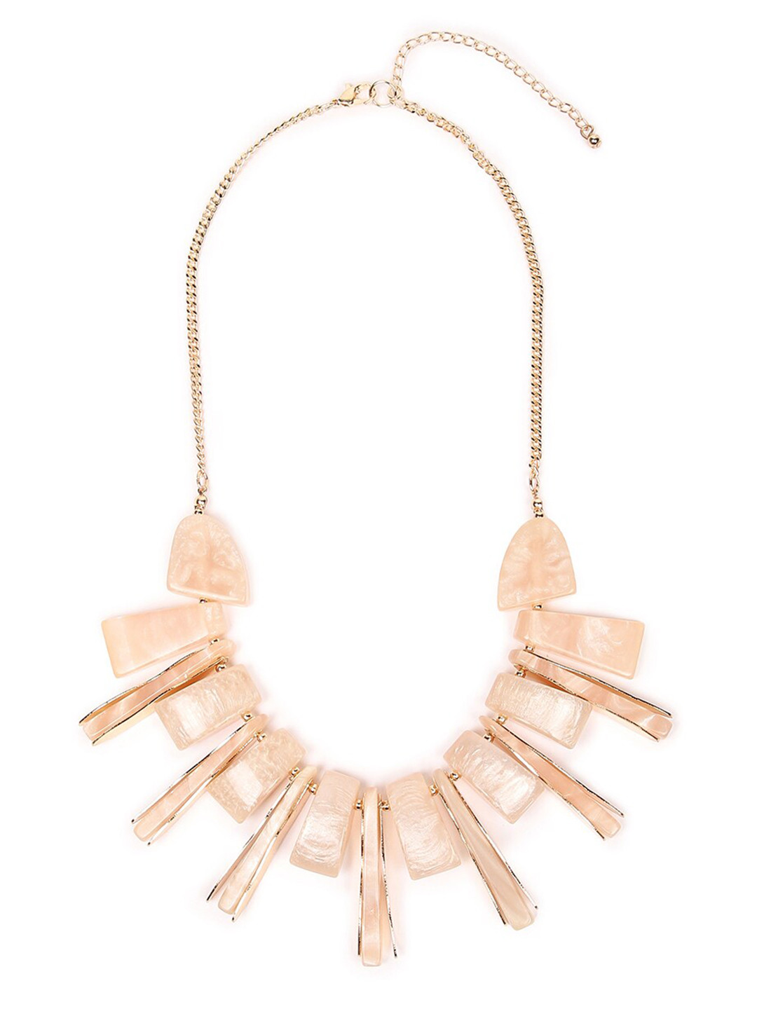 Buy FOREVER 21 Women Gold-Toned Peach-Coloured Resin Shell
