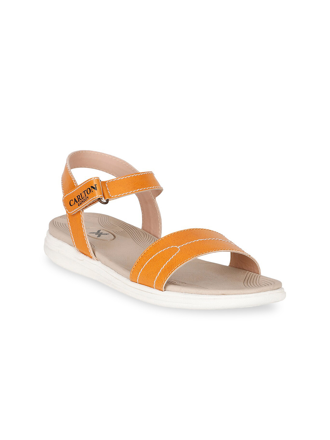 Carlton London sports Women Tan Brown Solid Open Toe Flats