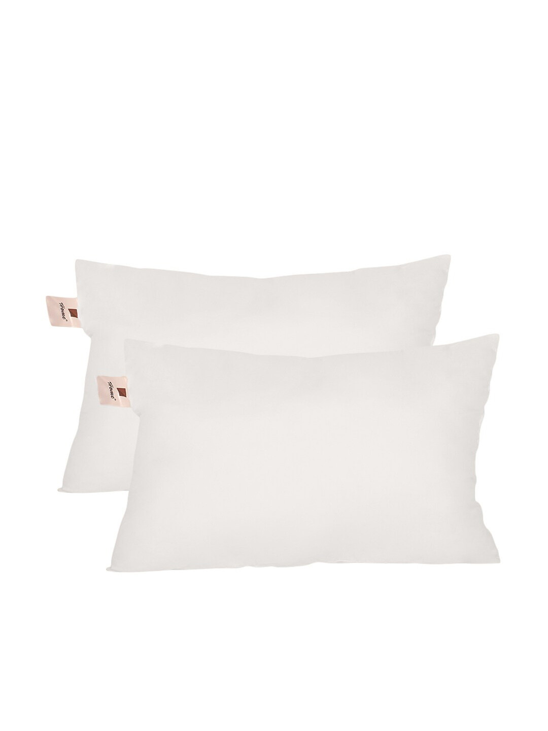 Home-The best is for you Set of 2 White Rectangle Microfibre Filled Vacuum Packed Pillow