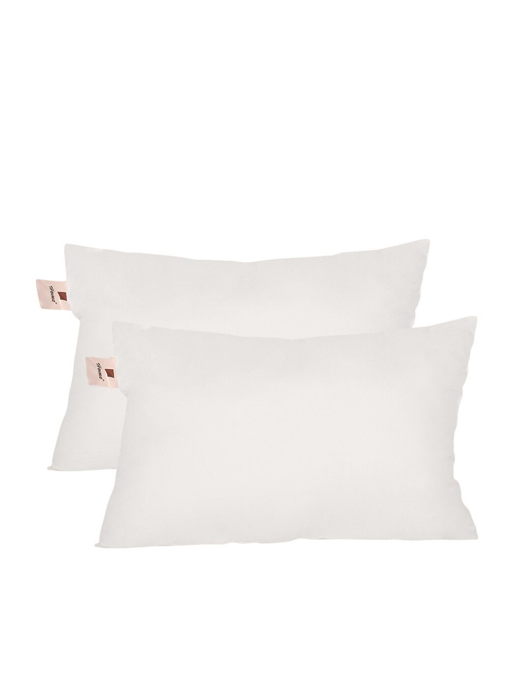 Home-The best is for you Set of 2 White Rectangle Microfibre Filled Vacuum Packed Pillow
