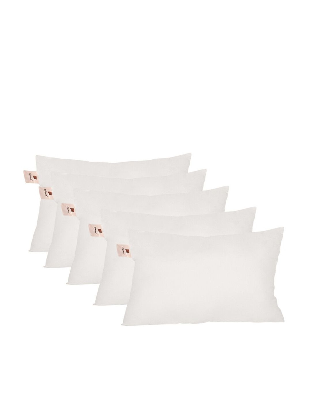 Home-The best is for you Set of 5 White Rectangle Microfibre Filled Vacuum Packed Pillow