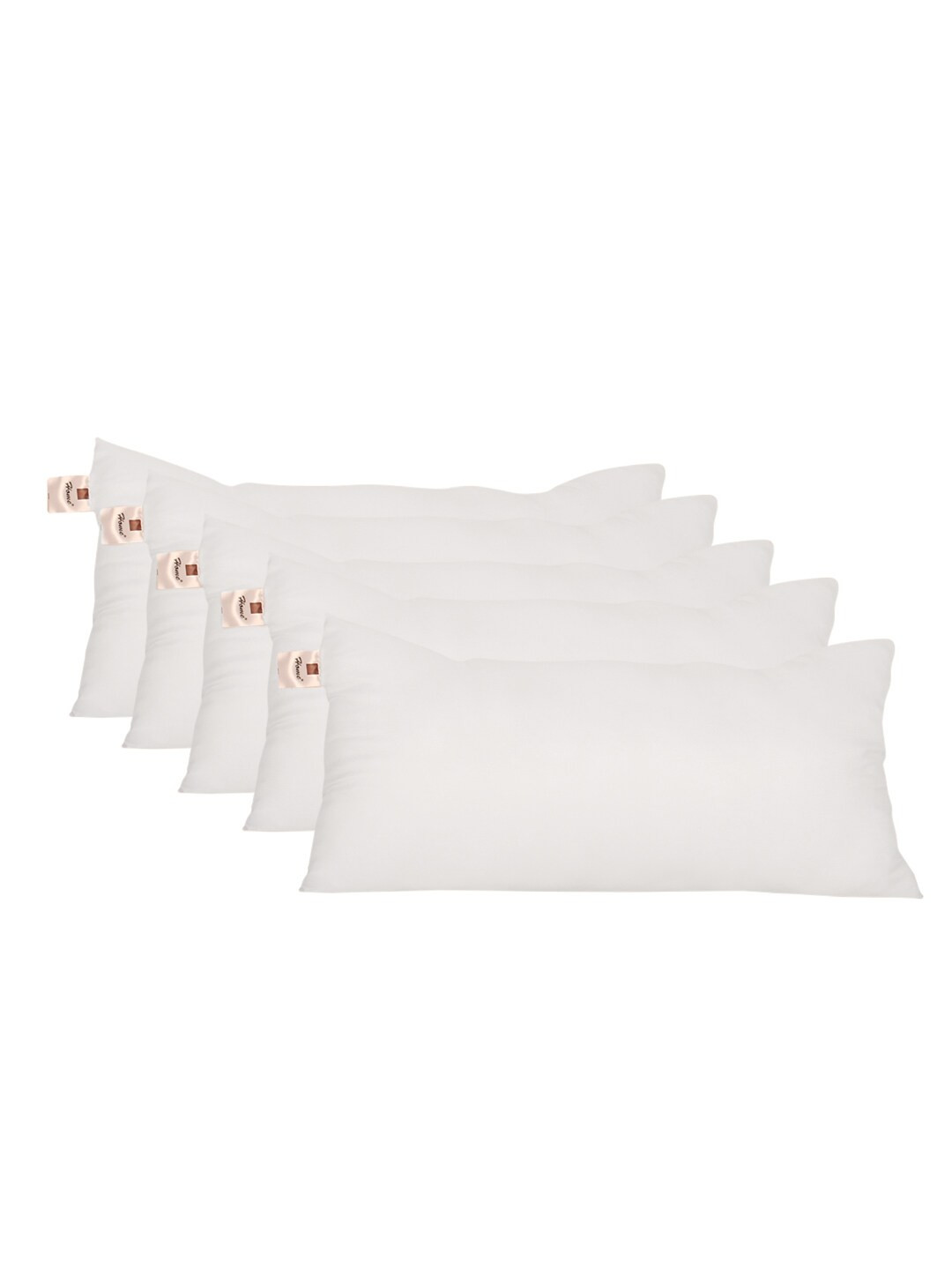 Home-The best is for you Set of 5 White Rectangle Microfibre Filled Vacuum Packed Pillow
