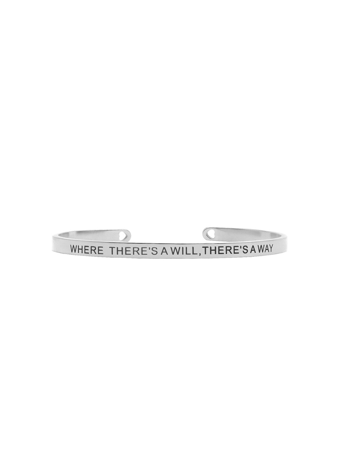 JOKER & WITCH Stainless Steel Silver-Plated Mantra Band