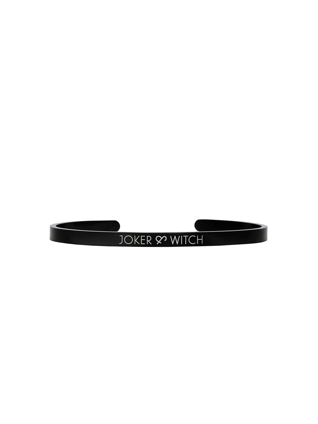 JOKER & WITCH Black Stainless Steel Cuff Bracelet