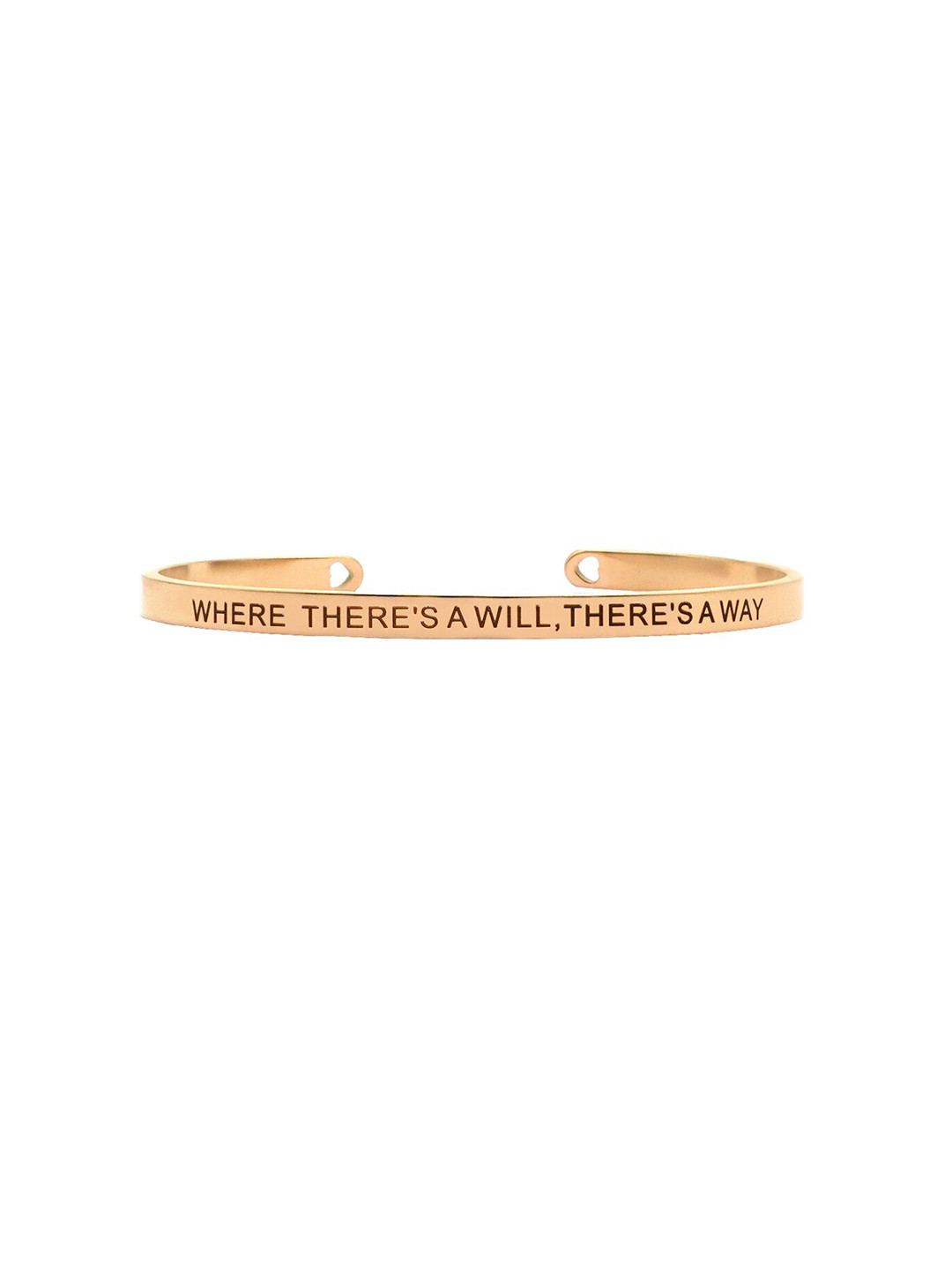 JOKER & WITCH Rose Gold-Plated Stainless Steel Mantra Band