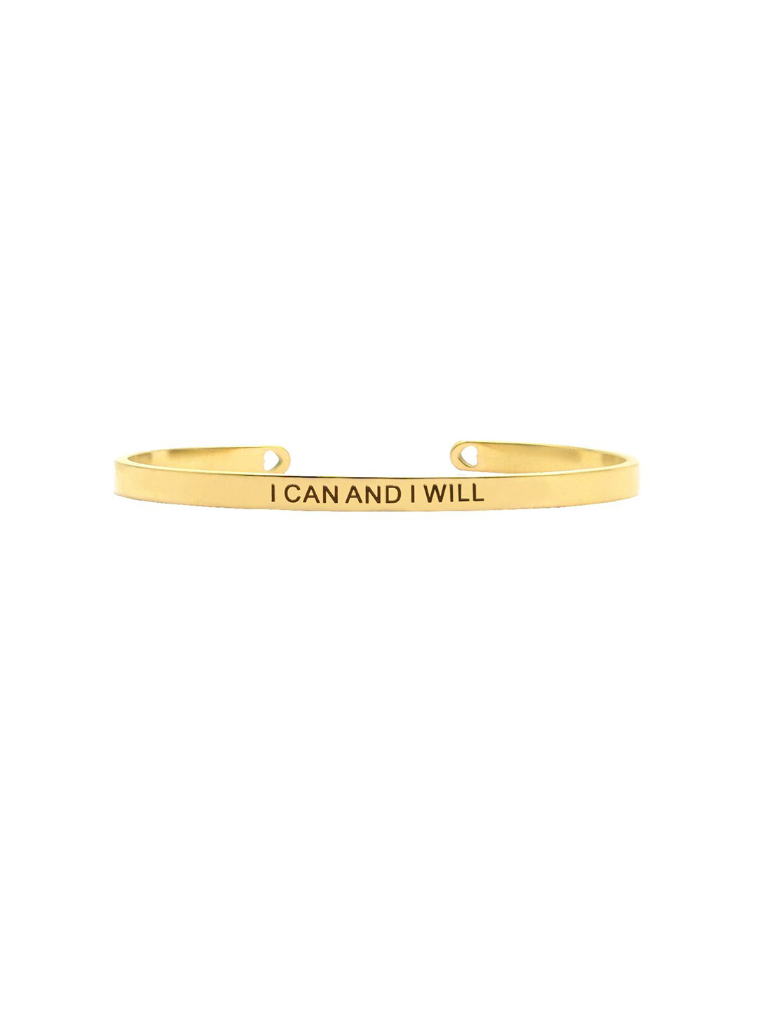 JOKER & WITCH Gold-Plated Stainless Steel I Can And I Will Mantra Band