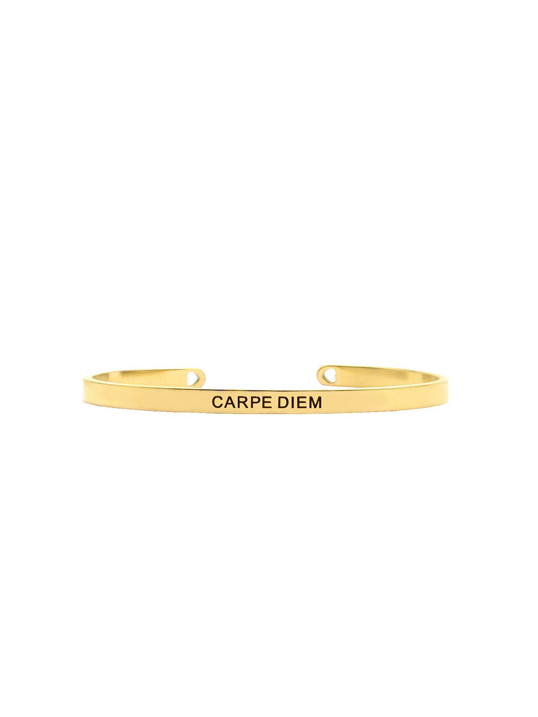 JOKER & WITCH Gold-Plated Carpe Diem Stainless Steel Mantra Band