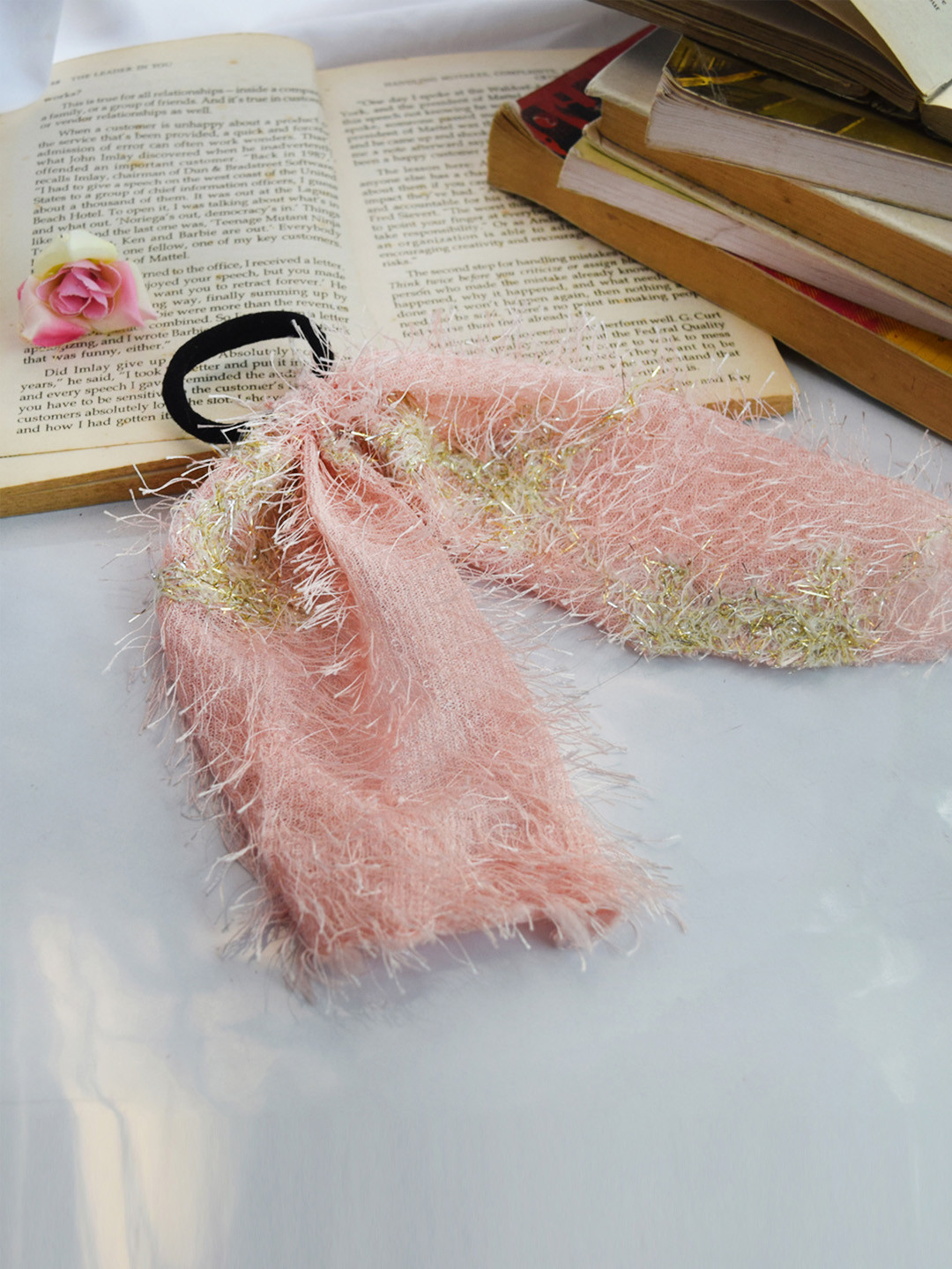 Soho Boho Studio Peach-Coloured Ponytail Scarf Scrunchie