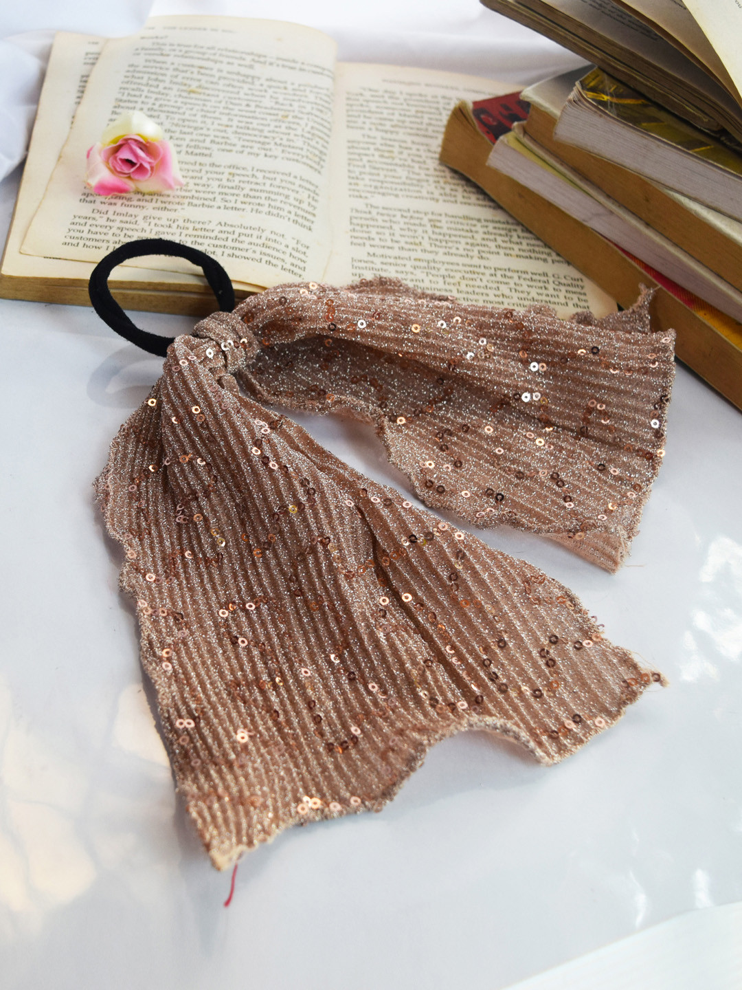 Soho Boho Studio Peach-Coloured Scarf Scrunchie