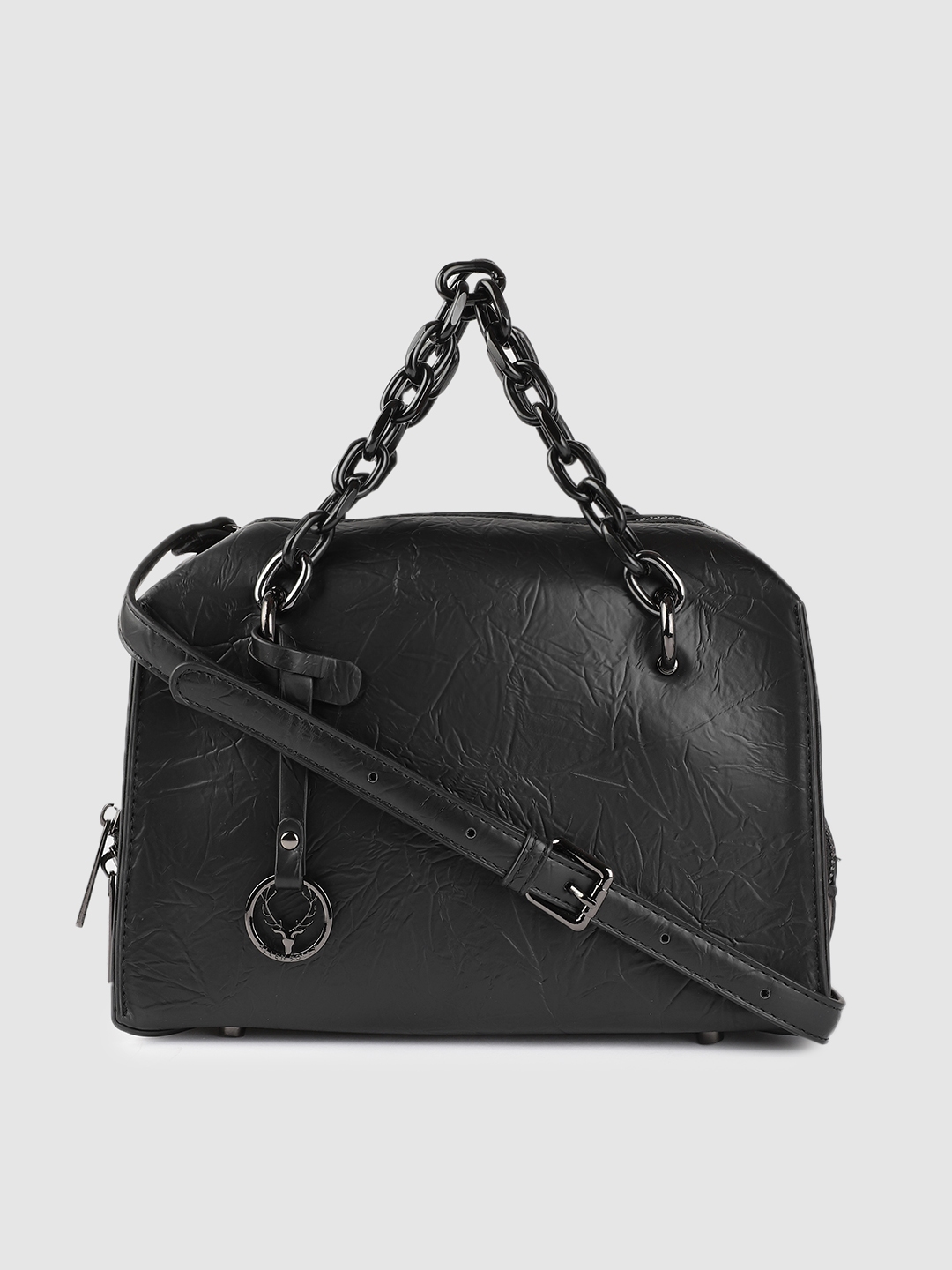 Allen solly black solid clearance handheld bag