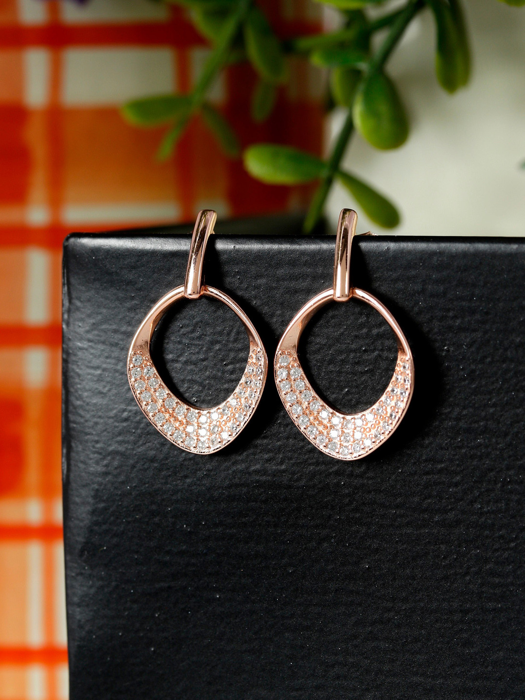 GIVA 925 Silver Rose Gold Nova Earrings