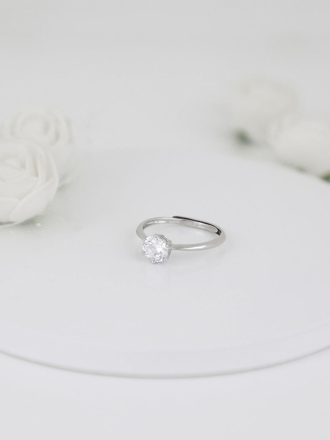 GIVA 925 Silver Zircon Vintage Ring