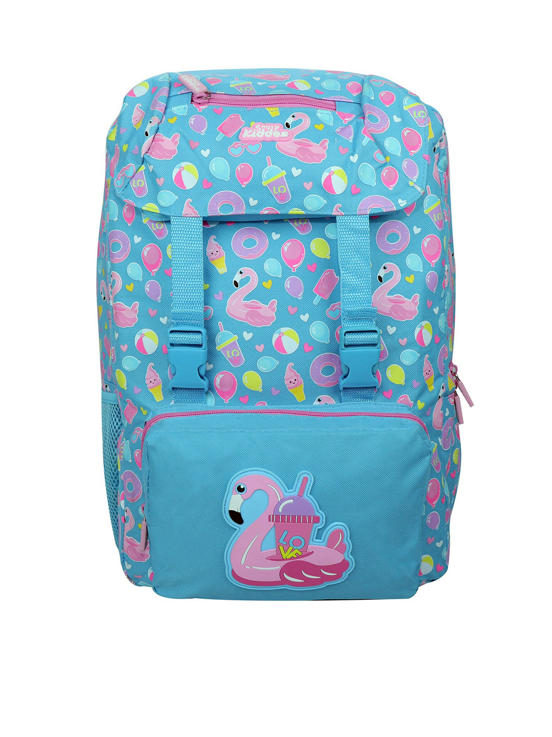Smily Kiddos Unisex Kids Blue & Pink Graphic Backpacks