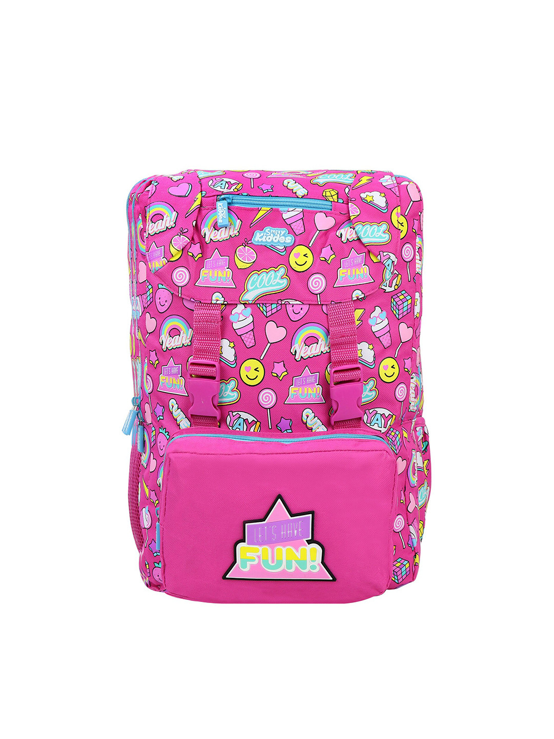 Smily Kiddos Kids Pink & Blue Graphic Backpacks