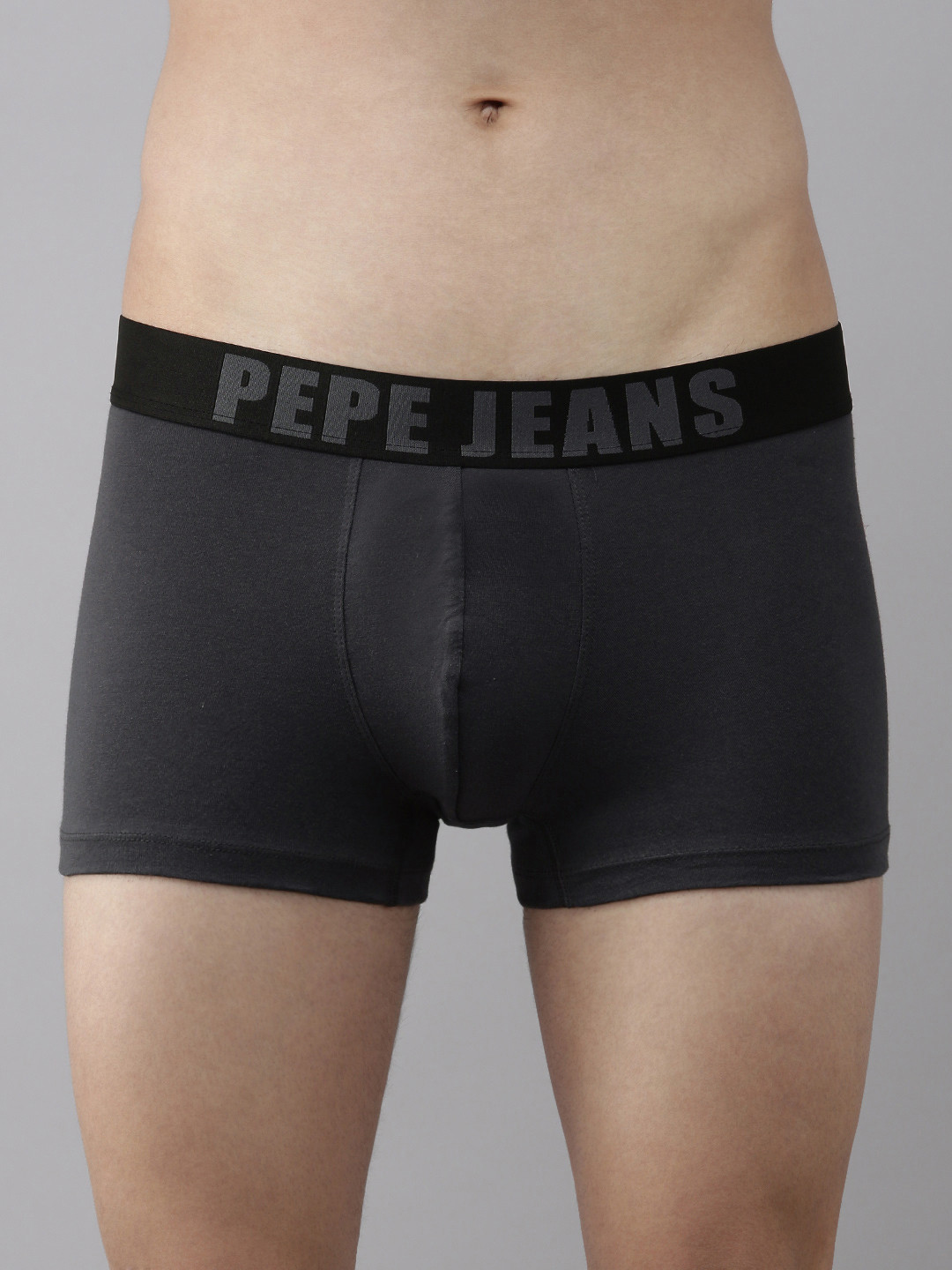 Pepe Jeans Men Dark Grey Solid Trunks 8904311340928