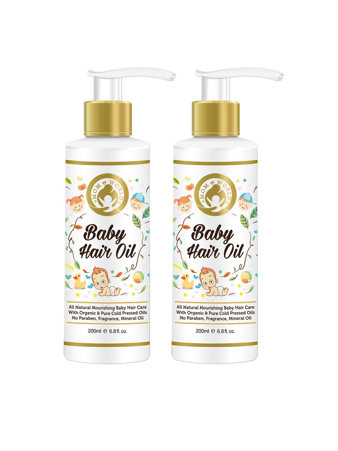 Mom & World Pack of 2 Baby Hair Oil - 200 ml each
