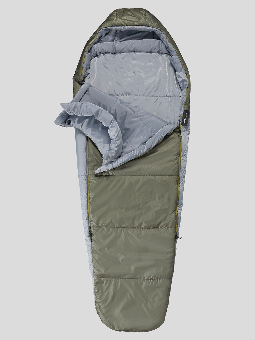 Decathlon Olive Green Colourblocked TREK 500 5C Wadding Twinnable Sleeping Bag