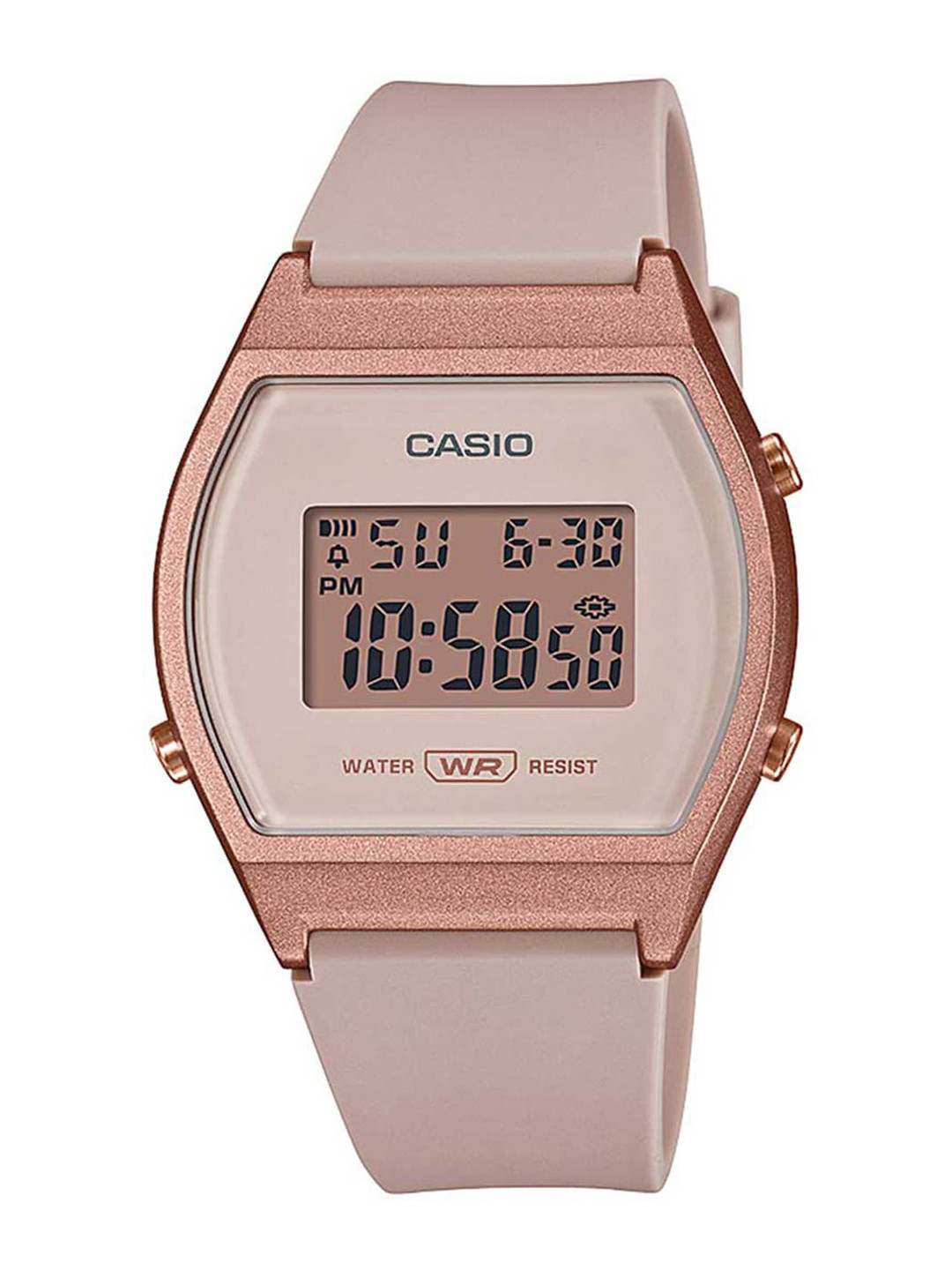 CASIO Vintage LW-204-4ADF Rose Gold Digital Dial Pink Resin Strap D213