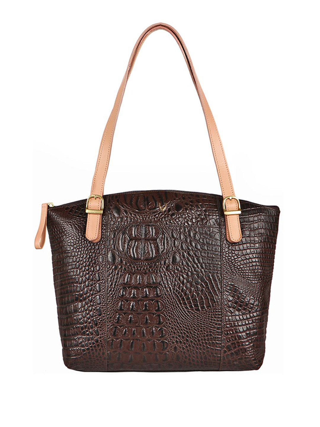 Hidesign Maple Animal Textured Leather Medium Structured Shoulder Bag